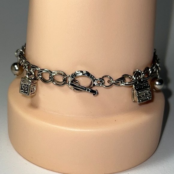 GHS Signed Sterling Silver Charm Bracelet with Charms SeidenGang - Picture 10 of 11